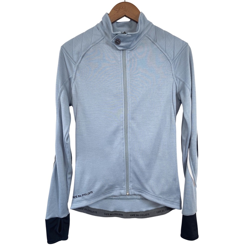 Cafe Du Cycliste Yolande Merino Tecnowool Cycling Jersey Jacket M Blue Road Bike